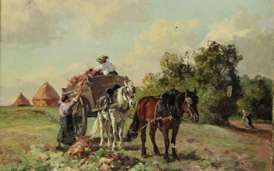 PEZANT (Aymard Alexandre, 1846-1916) - HST SBD "Vegetable harvest" 35...