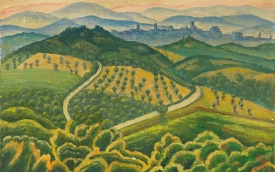 Paesaggio da Monte Malbe (prima versione), 1942, Gerardo Dottori (Perugia 1884 - 1977)
