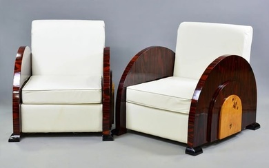 Pair Of Art Deco Style Club Chairs