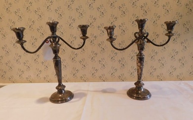 Pair Whiting sterling candelabra