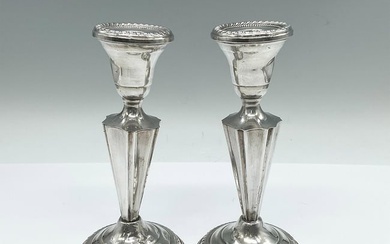 Pair of Arrowsmith Weighted Sterling Silver Candles Holders