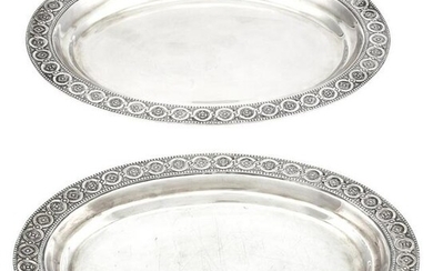 Pair of English Sterling Silver Platters