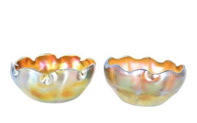 Pair of Louis Comfort Tiffany Favrile Bowls