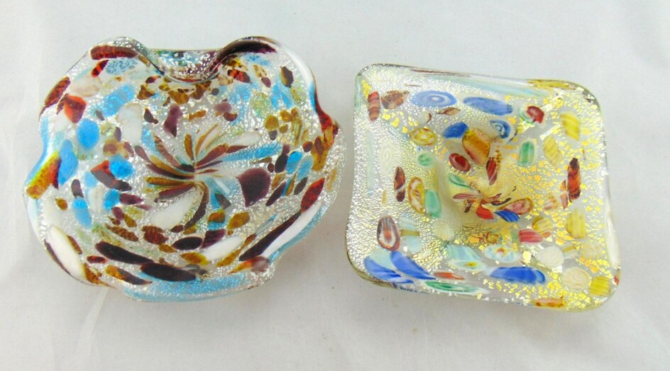 Pair of Murano glass bowls