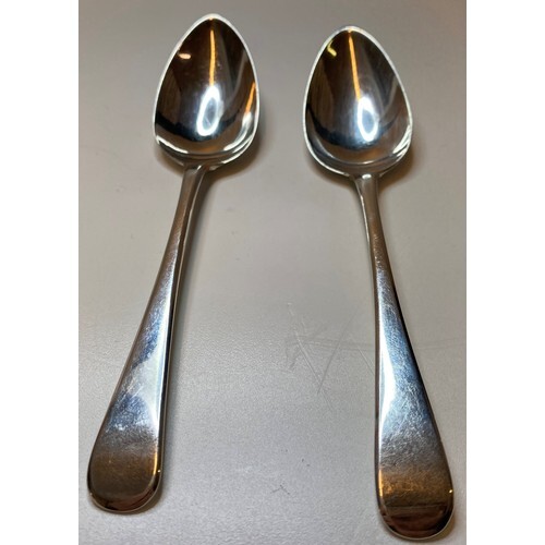 Pair of Silver George III Dessert Spoons, excellent conditio...