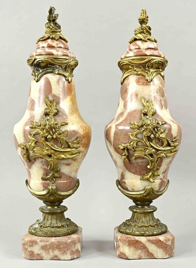 Pair of rock crystal vases, Russia/