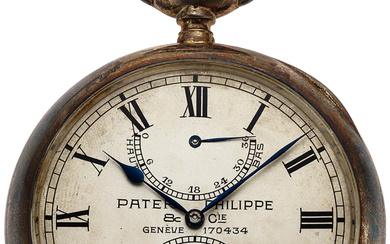 Patek Philippe, A Fine, Rare Silver Deck Watch With...