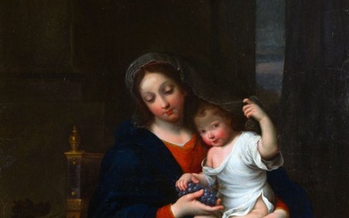 Pierre Mignard (1612-1695), D'après - La Vierge à la Grappe