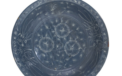 Plat en céramique de Swatow, Chine, dynastie Ming, diam. 38,5 cm