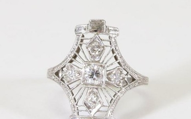 Platinum Filigree Diamond Ring