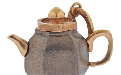 Pomellato Five O'clock Silver 18k Gold Tea Pot