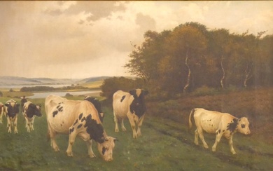 Povl STEFFESEN (1866-1923). Vaches au pré.... - Lot 39 - FW Auction