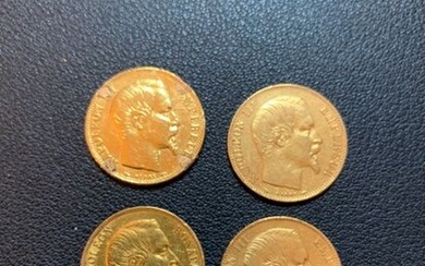 Quatre pièces de 20 francs | France, époque Napoléon III