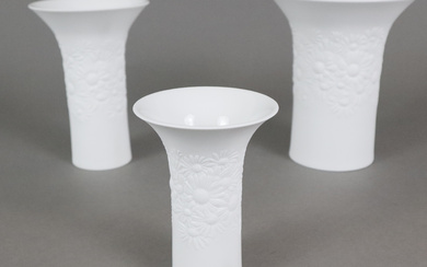 ROSEMONDE NAIRAC. Three artist vases - Rosenthal, Studio Line, white bisque porcelain.