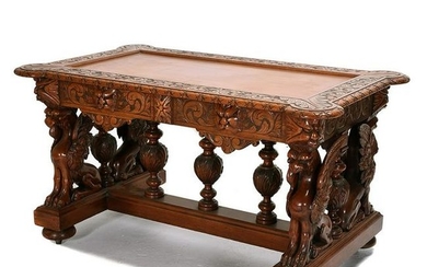Renaissance Revival Style Library Table