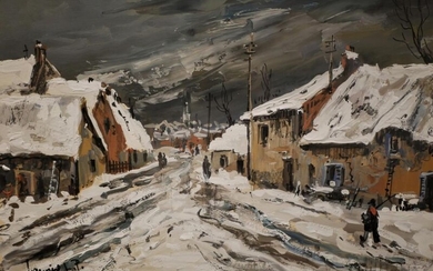 Robert L.P. LAVOINE (1916-1999) Vue de village... - Lot 39 - Euvrard & Fabre