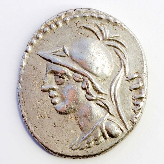 Roman Republic. P. Servilius Rullus, 100 BC. AR Denarius,Rome