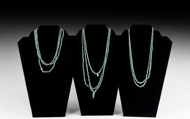 Roman 'Turquoise' Glass Bead Necklace String Group