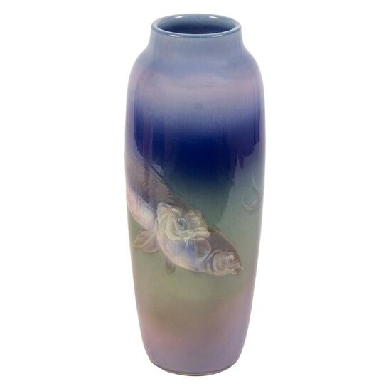 Rookwood John Wareham Koi Fish Iris Glaze 14" Vase