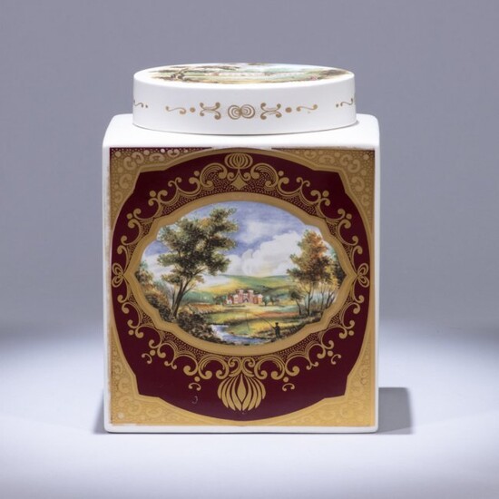 Royal Cauldon Porcelain Tea Caddy