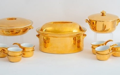 Royal Worcester Gold Lustre Ovenware, 15 Pieces