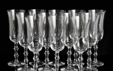 SIMON GATE. Champagne glasses, 12 pcs, “Salut”, clear glass, Orrefors.