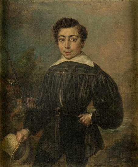 SPANISH SCHOOL (19th century) "Portrait of a young man