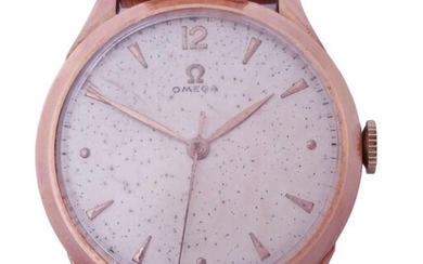 Scarce 37.5mm Rose Gold Sweep Seconds Omega Watch