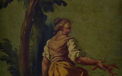 Scuola Veneta, XVIII sec., Figura femminile con corallo