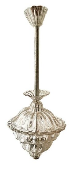 Seguso Murano, pendant lamp in transparent glass with