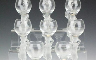 Set Of 11 Tiffin Franciscan Nude Glasses
