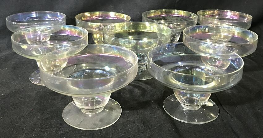 Set Opalescent Pedestal Glassware