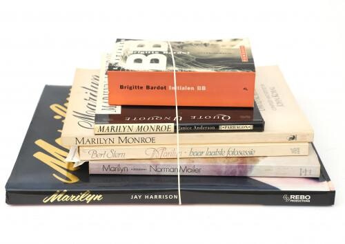 Set van 6 boeken over Marilyn Monroe en Brigitte Bardot