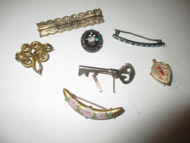 Seven Pieces of Victorian Jewelry