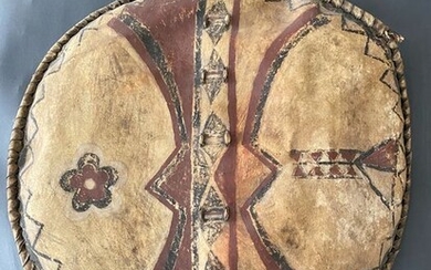 Shield (1) - wood / leather - escudo - Maasaï - namanga / tanzania