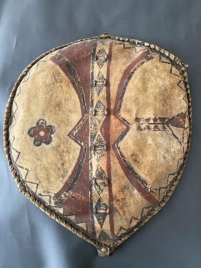 Shield (1) - wood / leather - escudo - Maasaï - namanga / tanzania