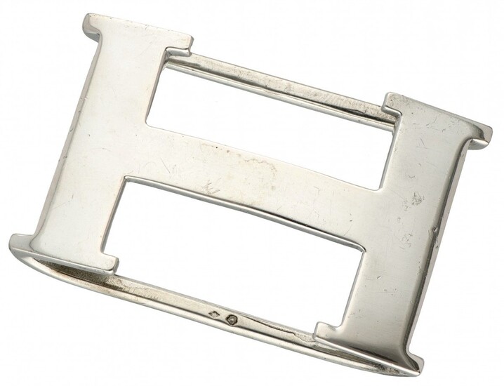 Silver Hermès 'H' monogram buckle - 925/1000.