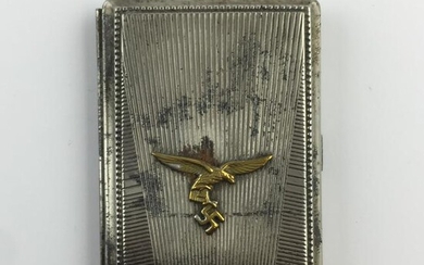 Silver-plated metal cigarette case