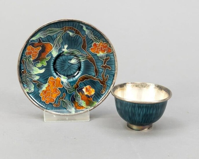 Small cup with saucer, early 20th