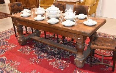 Solid oak Gaumaise table(Ht.80 x 205 x 80cm)...