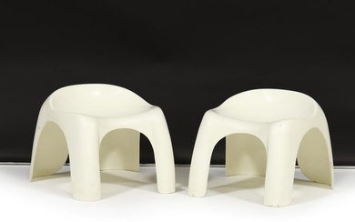 Stacy Dukes (American, 1934-2019), Pair of Efebo Children's Stools