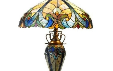 Stained Art Glass Table Lamp
