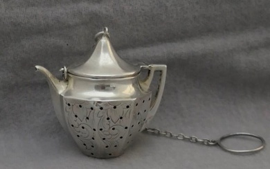 Sterling Miniature Teapot Tea Strainer