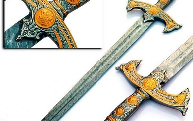 THE CRUSADERS Damascus Steel Sword