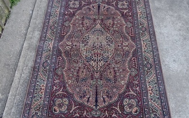 TREE OF LIFE PATTERN HAND WOVEN ORIENTAL RUG 4'8" X 7'1"