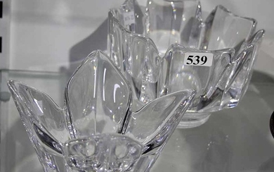 TWO ORREFORS CRYSTAL BOWLS