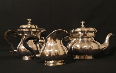 Tea and coffee service punch littorio bundle-1934-1944 (3) - .800 silver - Italy - First half 20th century