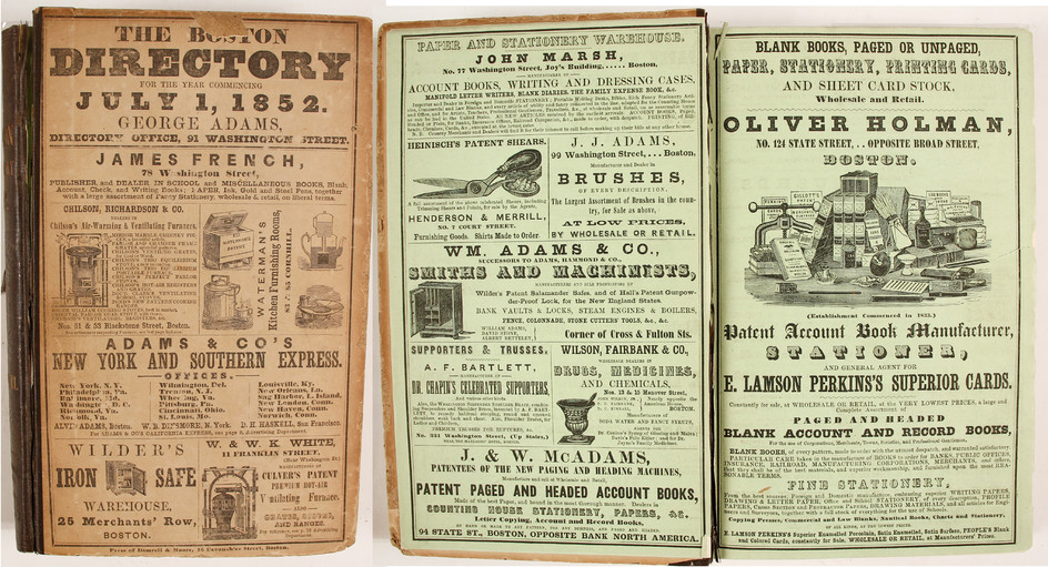 The Boston Directory for the Year 1852 82821