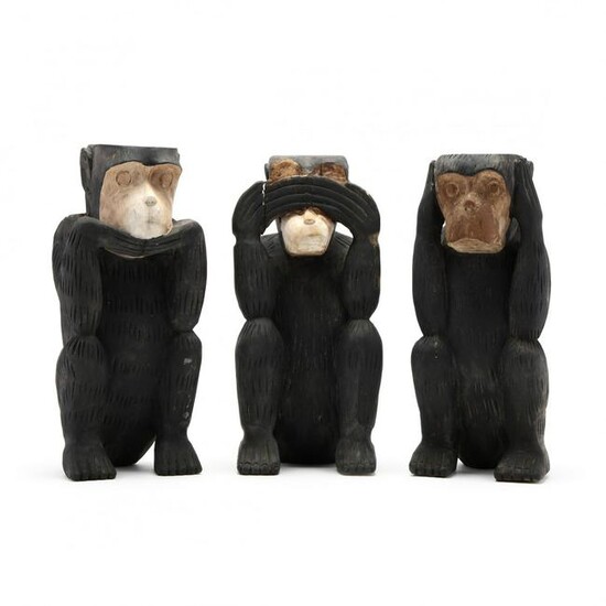 The Three Wise Monkeys, Wood Carvings