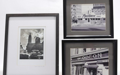 Three NYC Vintage Scenes B&W Photo Prints